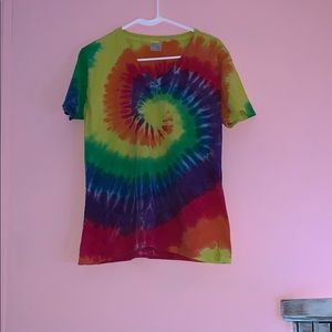 Tie dyed v neck